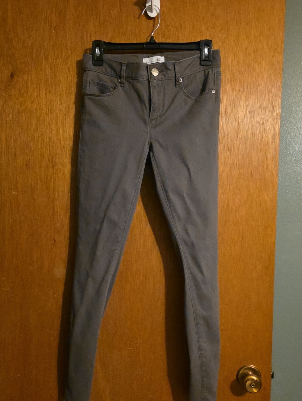 LOFT Green Slim-Fit Pants